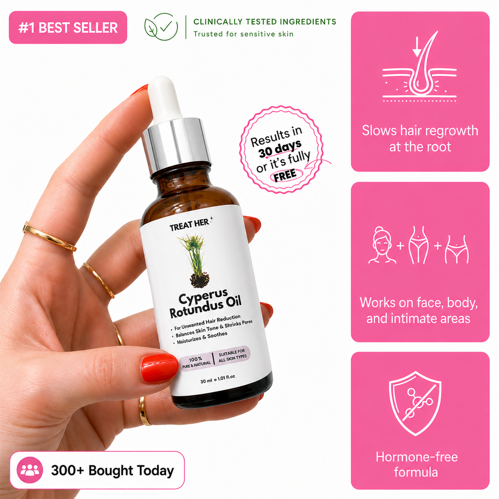 Cyperus Rotundus Oil for Hair Reduction