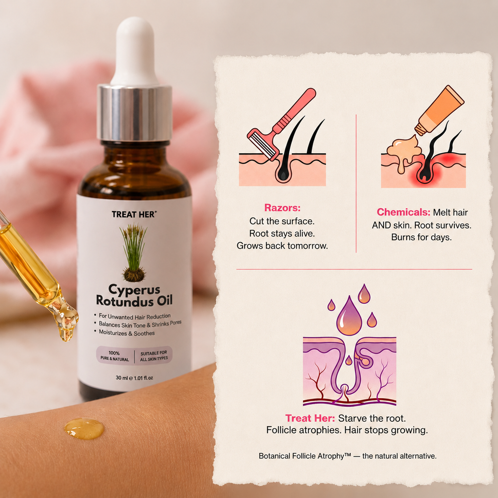 Cyperus Rotundus Oil for Hair Reduction